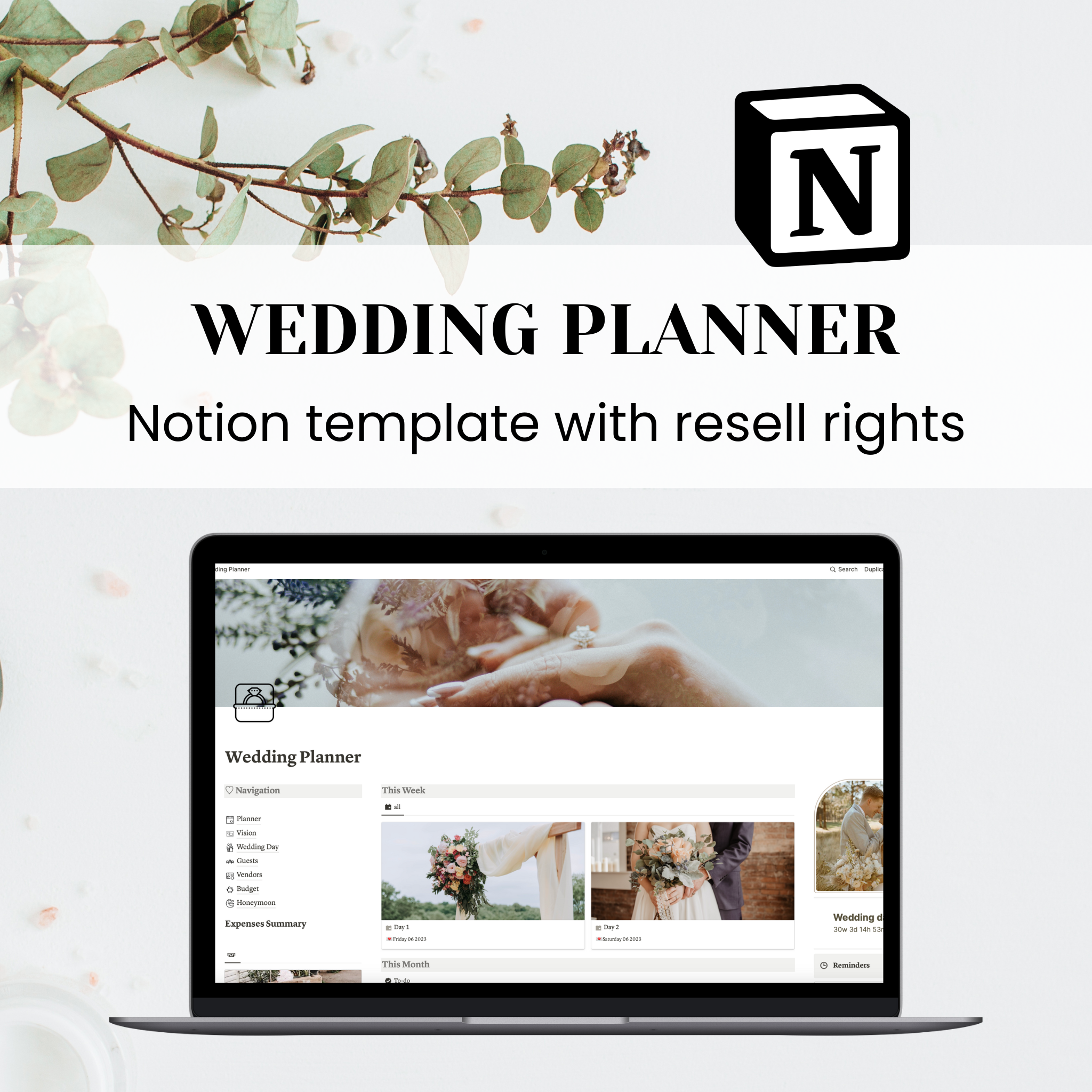 Wedding Planner Notion Template